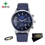 Man Watch Top Luxury Brand Reloj Hombre Business Quartz  Blue WristWatches Military Sports