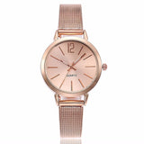 Woman Watch Fashion Stainless Steel Silver Gold Mesh  Unique Simple  Casual Quartz