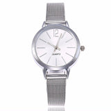 Woman Watch Fashion Stainless Steel Silver Gold Mesh  Unique Simple  Casual Quartz