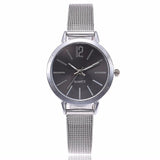 Woman Watch Fashion Stainless Steel Silver Gold Mesh  Unique Simple  Casual Quartz