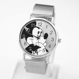 Woman Watch 2019 Fashion Brand Mickey Mouse newest luxury quartz  Lady Slim Stainless Steel Mesh Strap