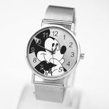 Woman Watch 2019 Fashion Brand Mickey Mouse newest luxury quartz  Lady Slim Stainless Steel Mesh Strap