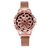 Woman Watch Best Selling  Mesh Magnet Buckle Lucky Flower   Luxury Ladies