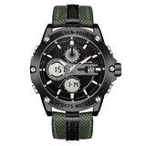 Man Watch Fashion Outdoor Sports Analog Digital Waterproof LED Display Army Watch Military
