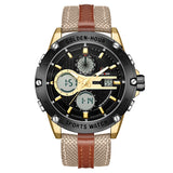 Man Watch Fashion Outdoor Sports Analog Digital Waterproof LED Display Army Watch Military