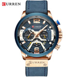 Man Watch Casual Sport  Blue Top Brand Luxury Military Leather Wrist    Fashion