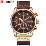 Man Watch Luxury Brand   Military Sport ,Quartz Clock Leather Strap Waterproof Date