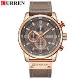 Man Watch Luxury Brand   Military Sport ,Quartz Clock Leather Strap Waterproof Date