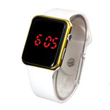 Man Watch Sport Digital ,Square LED Watch Silicone Electronic